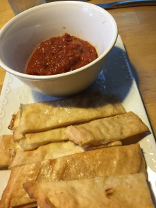 Flatbread and pizza sauce