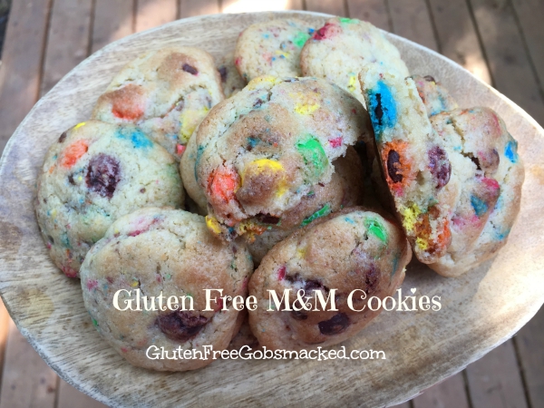 Gluten-free Peanut Butter M&M Cookies